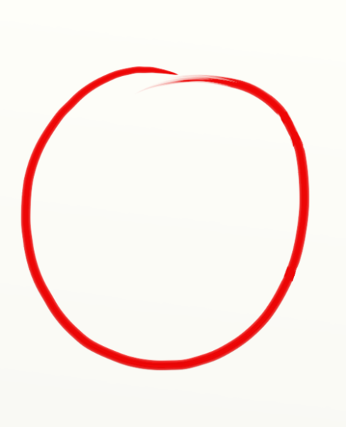 Красный круг обводка
