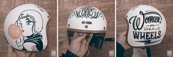 Рисунок на шлеме маркером