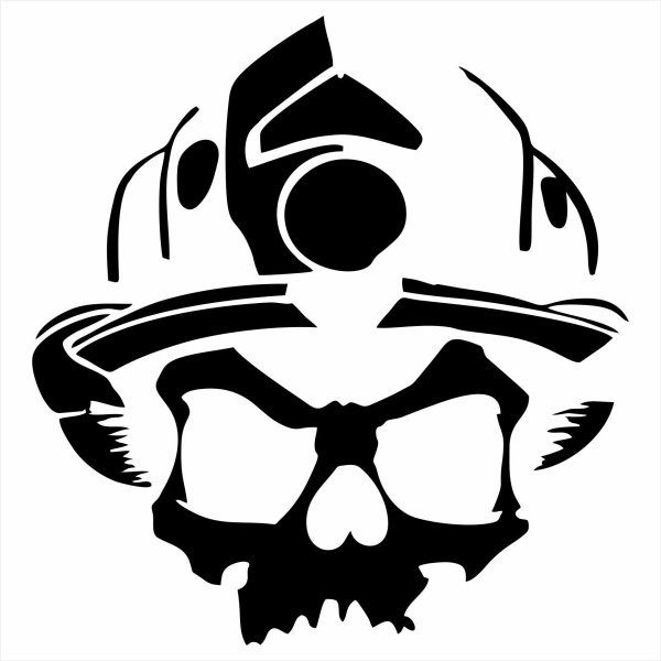 Череп в каске