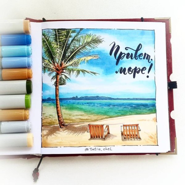 Скетчи маркерами