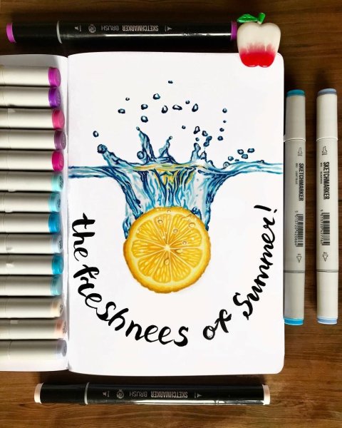 Рисование маркерами для скетчинга