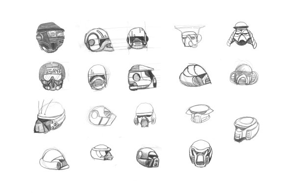 Поэтапное рисование шлема