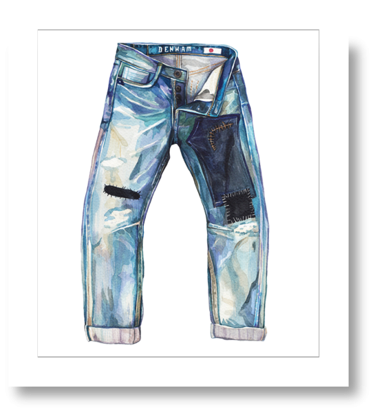 Рисунки на джинсах маркером