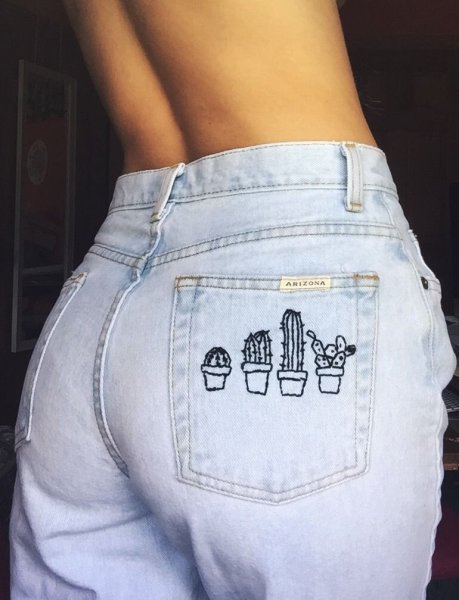 Рисунок на кармане джинсов
