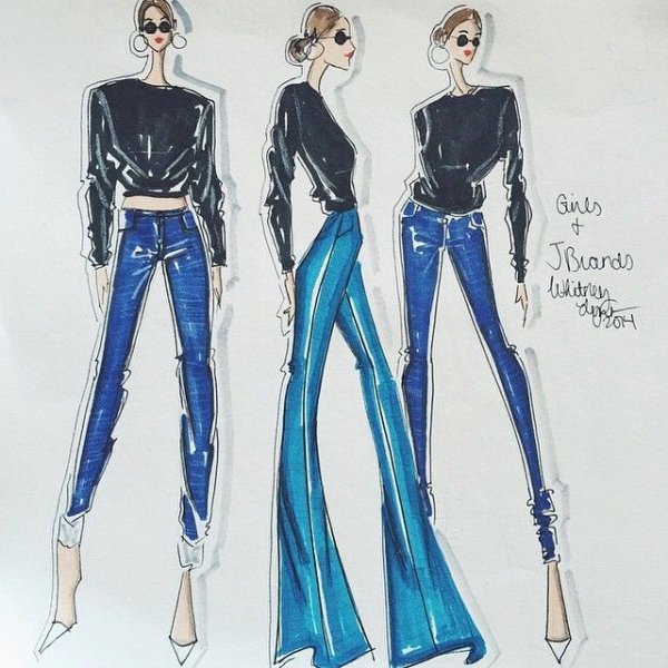 Джинсы эскиз