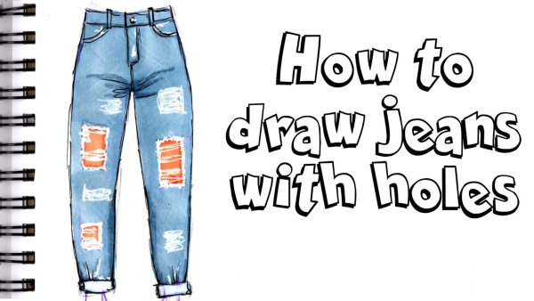 Вышивка на кармане джинс