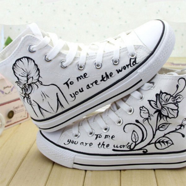 Разрисованные конверсы маркером