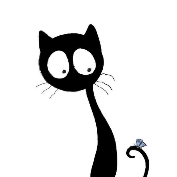 Рисунок кота для срисовки