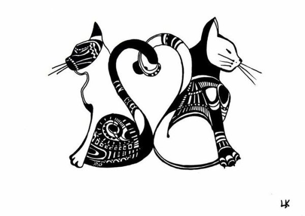 Графическое изображение кошки