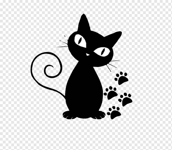 Маленькие силуэты кошек