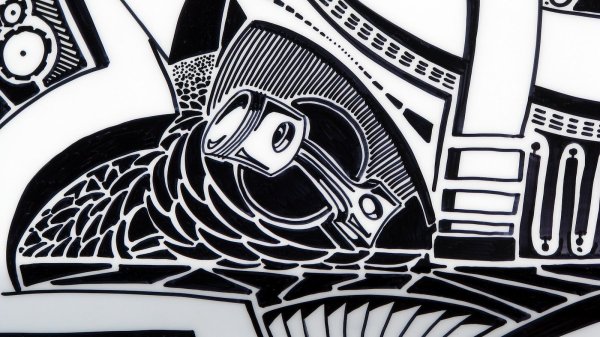 Рисунки на авто маркером