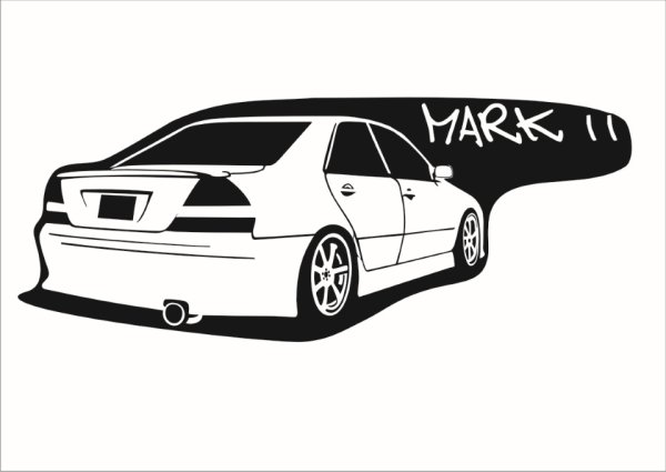 Toyota Mark 2 наклейка
