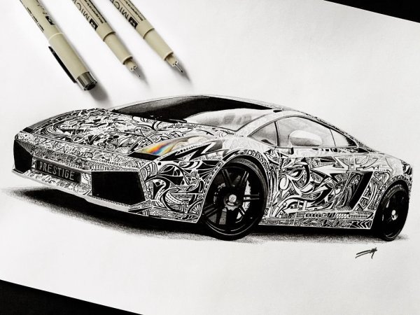 Ламборджини скетчинг