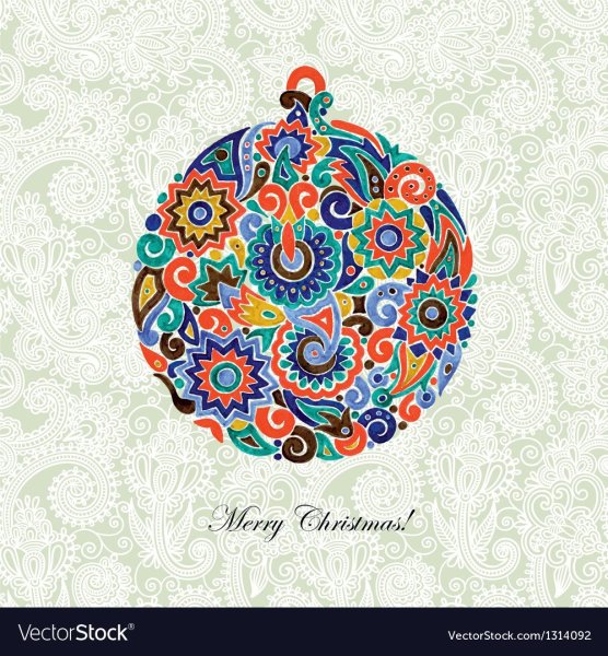 Елочный шар рисунок фломастерами