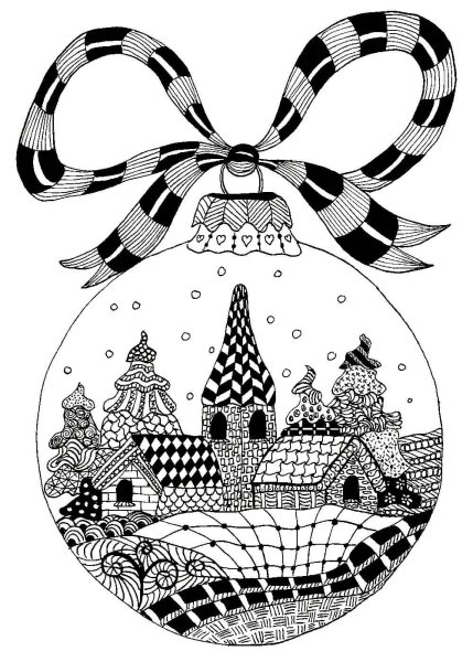 Зентангл Рождество