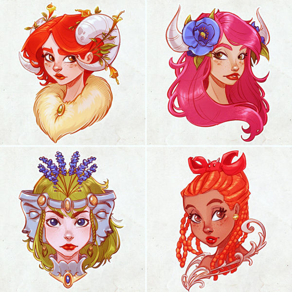 Знаки зодиака в виде девушек