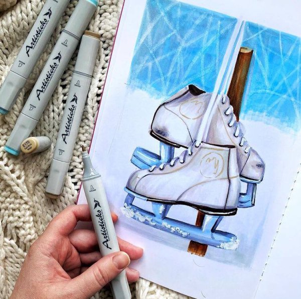 Рисунки маркерами для скетчинга безумно красивые