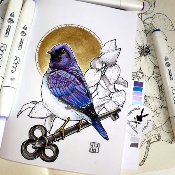 Пейзажи для рисования маркерами