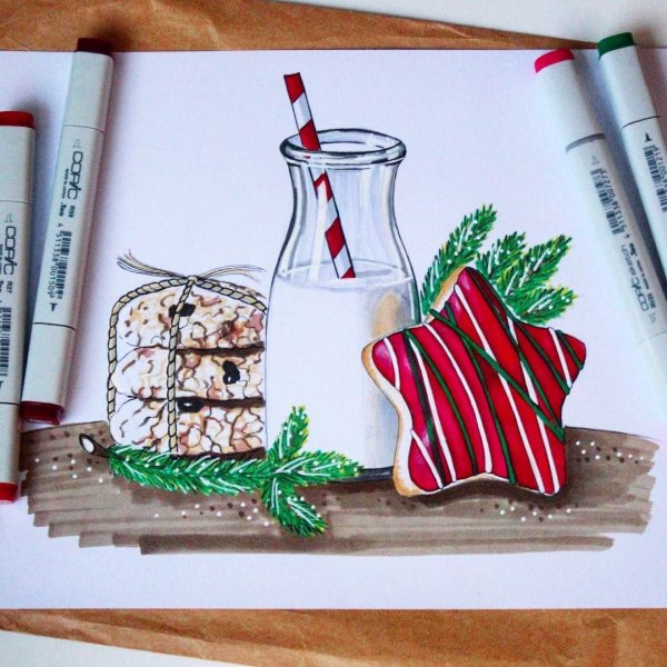 Рисунки скетч маркерами