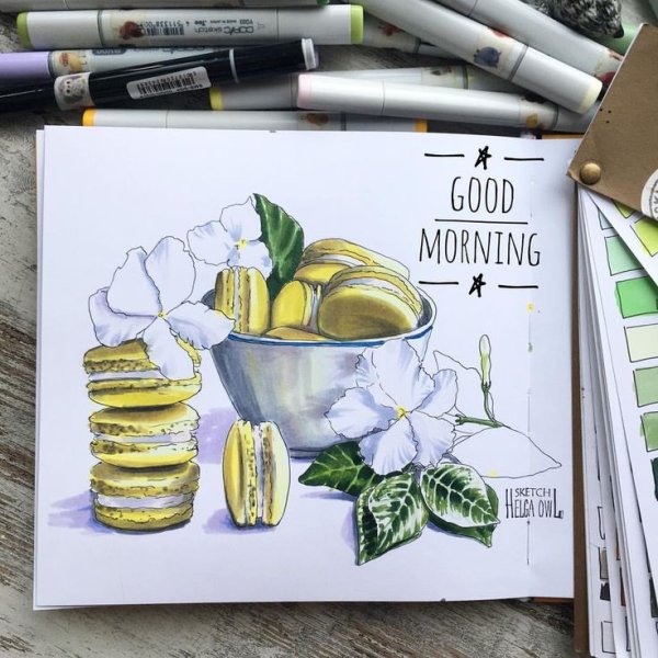 Скетчинг маркерами Лизы Красновой