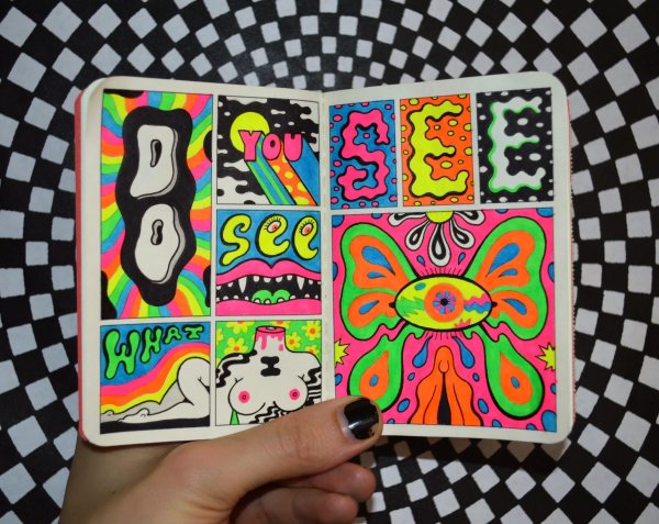 Инди КИД хиппи живопись