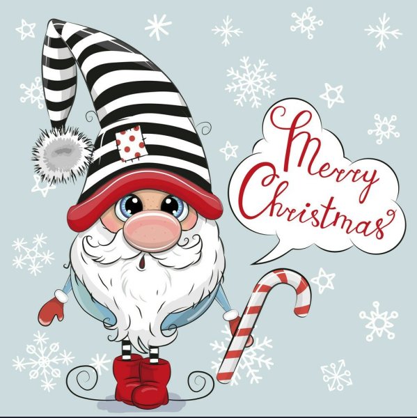 Милый новогодний гномик