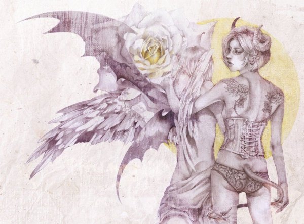 Рисунки ручкой демон