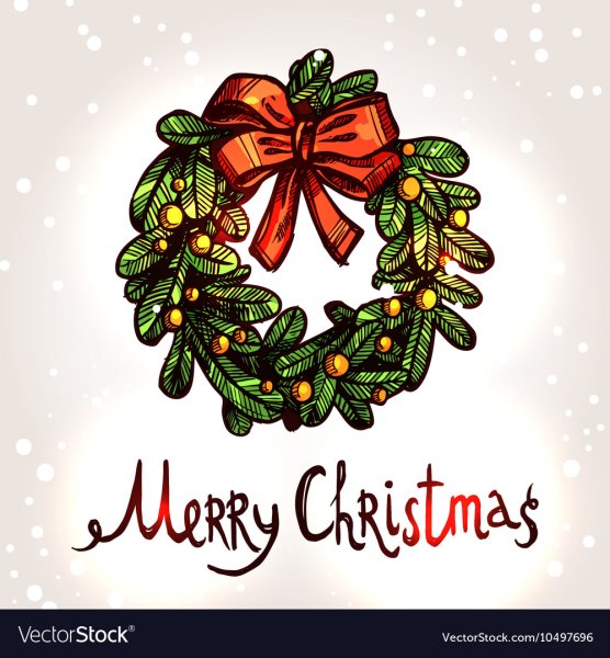 Новогодний венок Мэри Кристмас