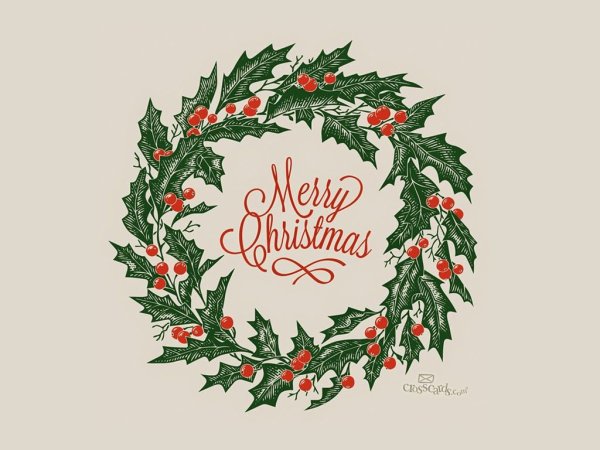 Рождественский венок Merry Christmas