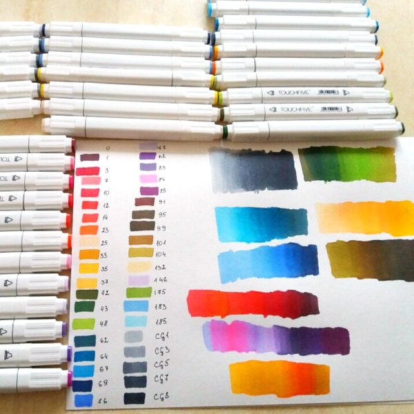 Маркеры TOUCHFIVE 168 палитра