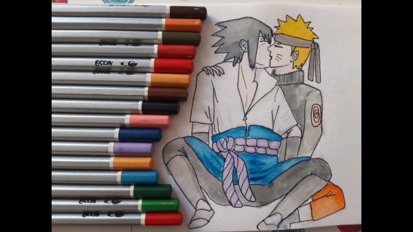Рисунки Наруто фломастерами