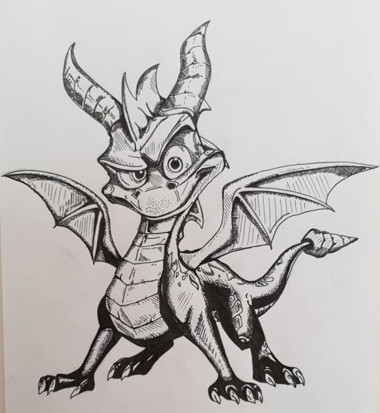 Спайро черно белый