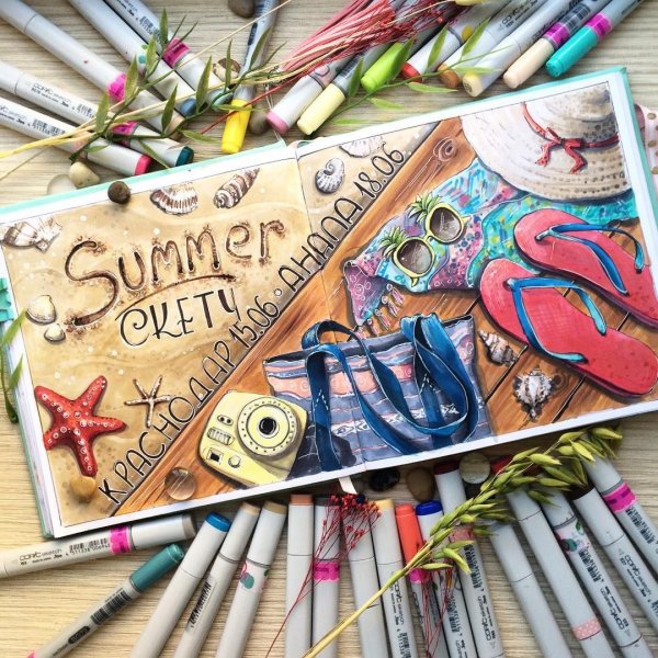 Скретчинг рисование маркером