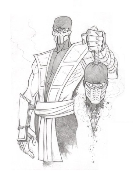 Раскраска мортал комбат Сабзиро