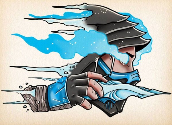 Саб Зиро тату эскиз