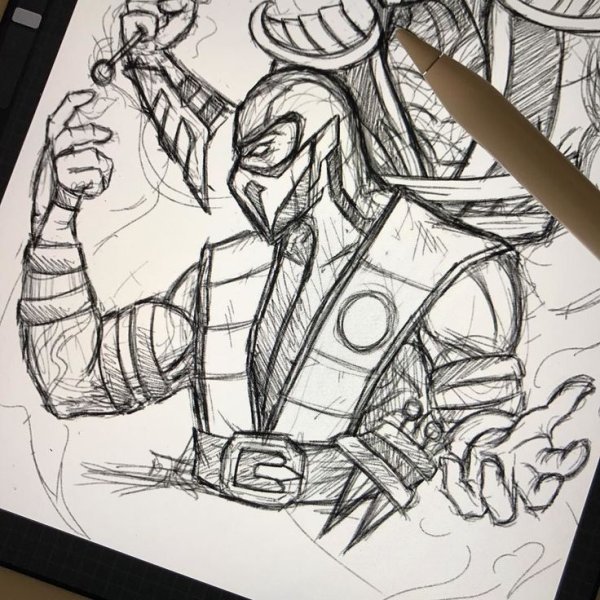 Скорпион скетч мортал комбат