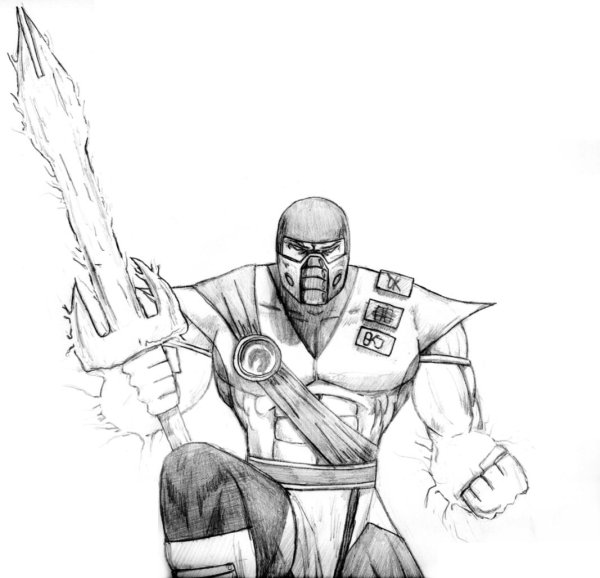 Рисунки из мортал комбат карандашом