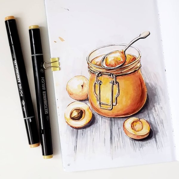 Скетчи маркерами Лиза Краснова