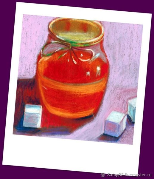 Баночка с медом акварель