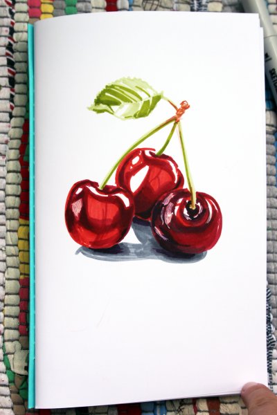 Скетчинг фрукты