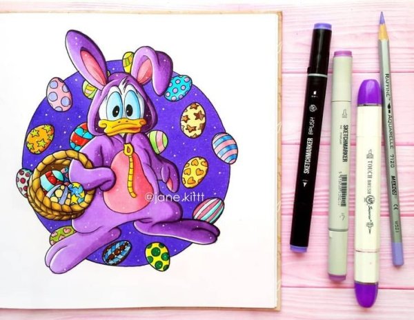 Рисунки Дисней маркерами