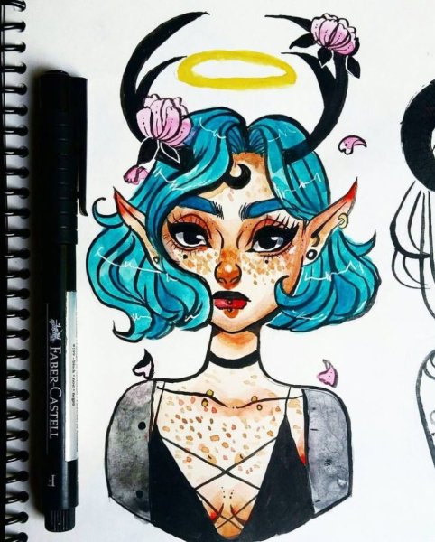 Стиль рисования персонажей маркерами