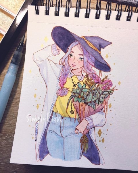 Скетчи девушек в скетчбук