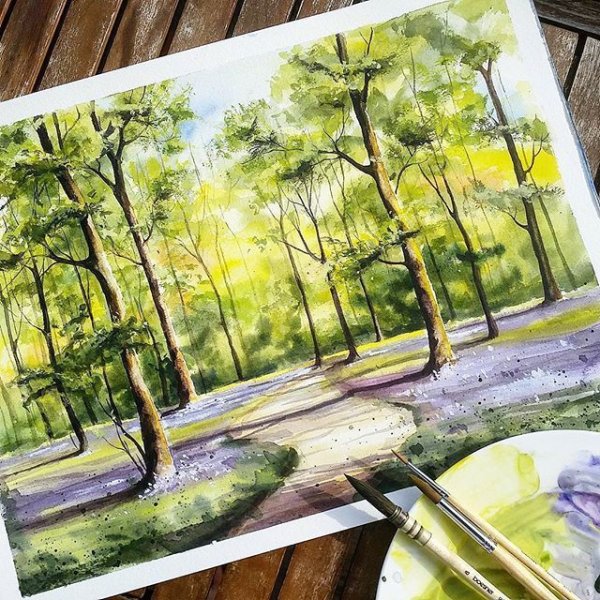 Закат карандашом