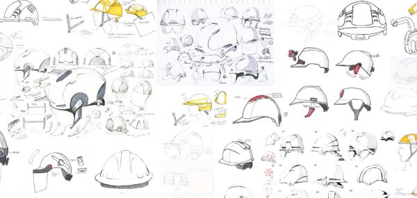 Строительная каска скетч