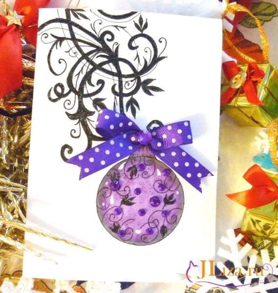 Новогодние шарики фломастеры