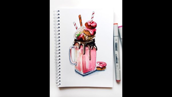 Скетчи маркерами