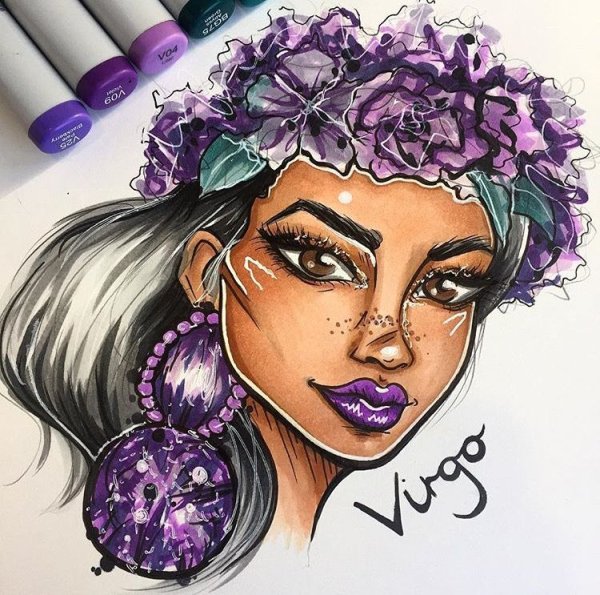 Арт знаки зодиака маркерами