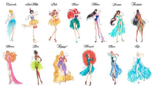 Принцессы Дисней в стиле знаков зодиака