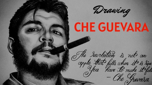 Фидель Кастро с сигарой вектор